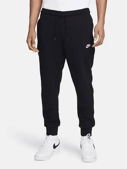 Club Knit Jogger Track Pants Black - NIKE - BALAAN 2