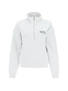 Women's Half Zip-Up Sweatshirt Grey - SPORTY & RICH - BALAAN 1