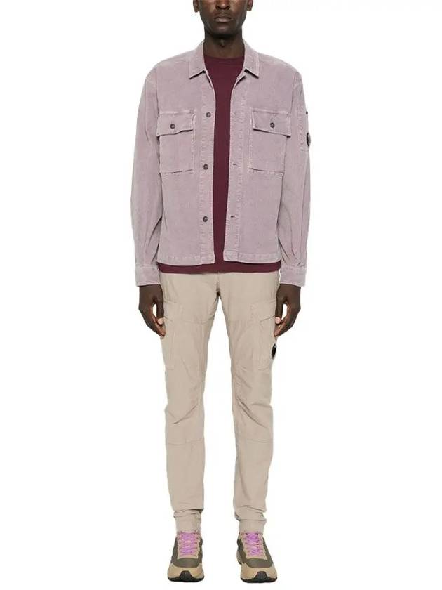 Corduroy Button Utility Shirt Jacket Purple - CP COMPANY - BALAAN 3