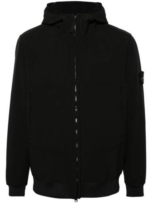 Technology Recycled Polyester Hooded Jacket Black - STONE ISLAND - BALAAN 1