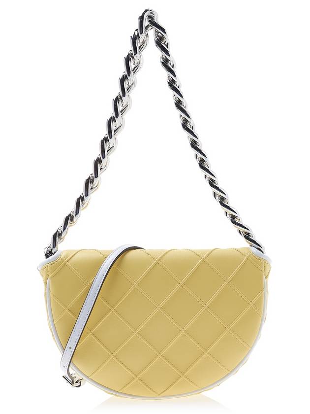 Flaming Pattern Border Crescent Shoulder Bag Lemon - TORY BURCH - BALAAN 4