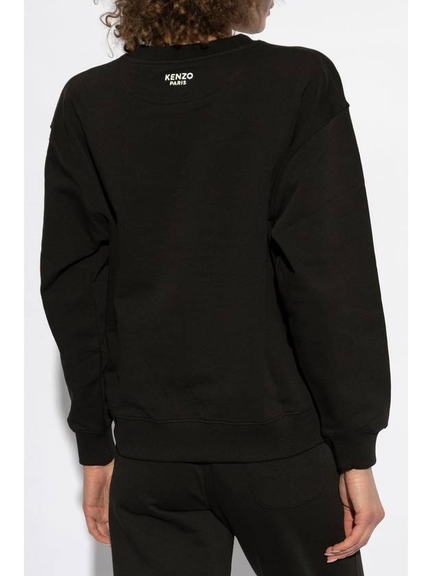 Kenzo Sweatshirt With Logo Patch, Women's, Black - KENZO - BALAAN 4