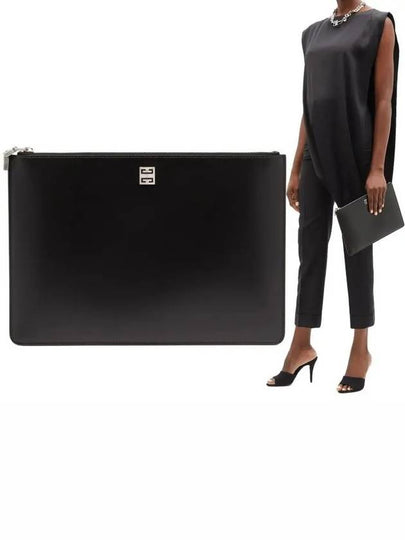 4G Logo Flat Clutch Bag Black - GIVENCHY - BALAAN 2