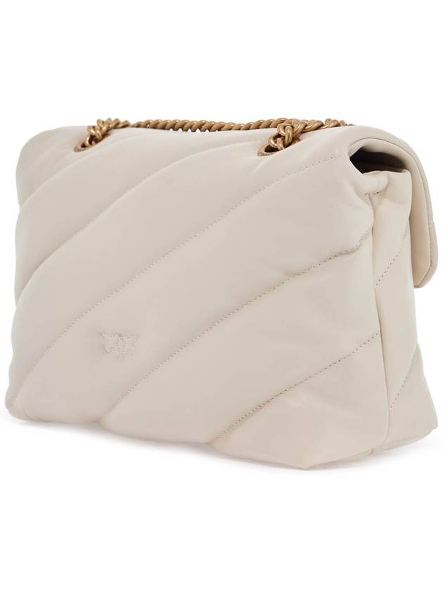 white silk leather shoulder bag with golden chain - PINKO - BALAAN 2