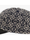 A.POR  Anagram Jacquard & Leather Navy Black Ball Cap K604358X01 - LOEWE - BALAAN 3