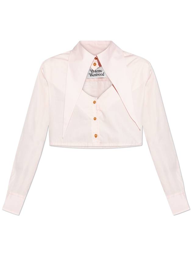 Vivienne Westwood Short Shirt With Cutout, Women's, Pink - VIVIENNE WESTWOOD - BALAAN 1