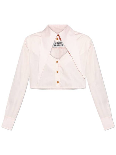 Vivienne Westwood Short Shirt With Cutout, Women's, Pink - VIVIENNE WESTWOOD - BALAAN 1