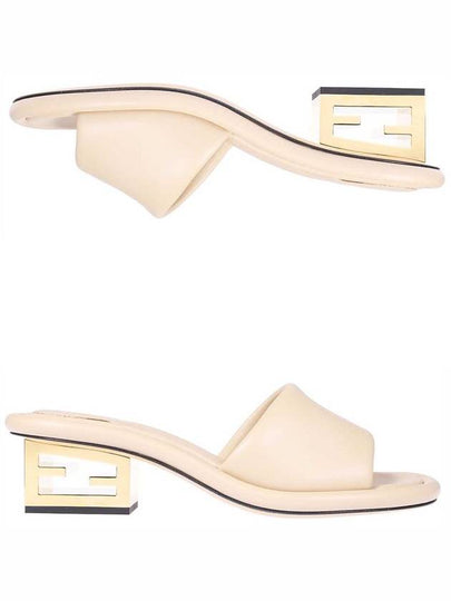 FF Baguette Motif Nappa Leather Sandals Beige - FENDI - BALAAN 2