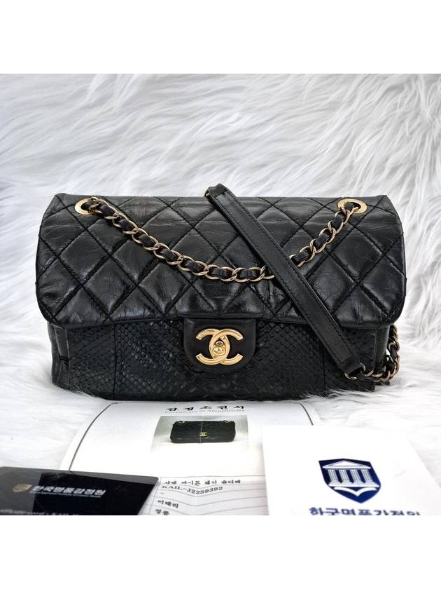 Python chain crossbag shoulder bag black - CHANEL - BALAAN 3