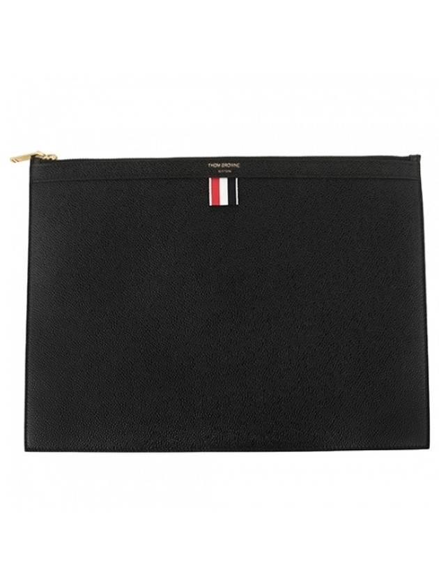 Medium Document Holder Clutch Bag Black - THOM BROWNE - BALAAN 2