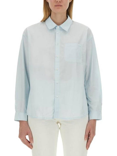 Boyfriend Long Sleeve Shirt Blue - A.P.C. - BALAAN 2