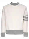 Wool 4 Bar Pullover Knit Top Beige - THOM BROWNE - BALAAN 2