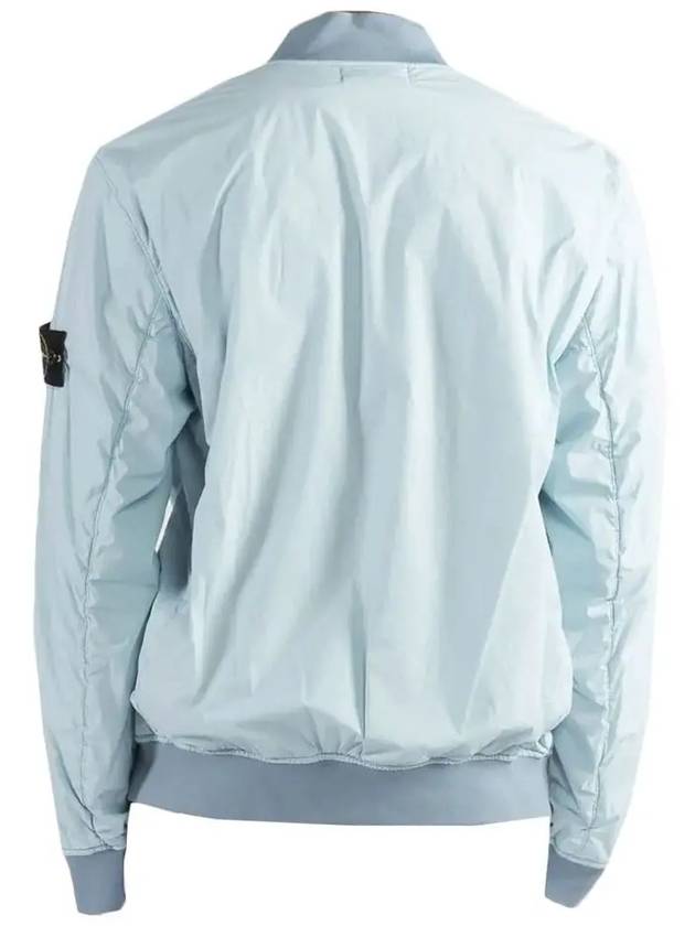 Skin Touch Nylon Garment Dyed Bomber Jacket Aqua - STONE ISLAND - BALAAN 4