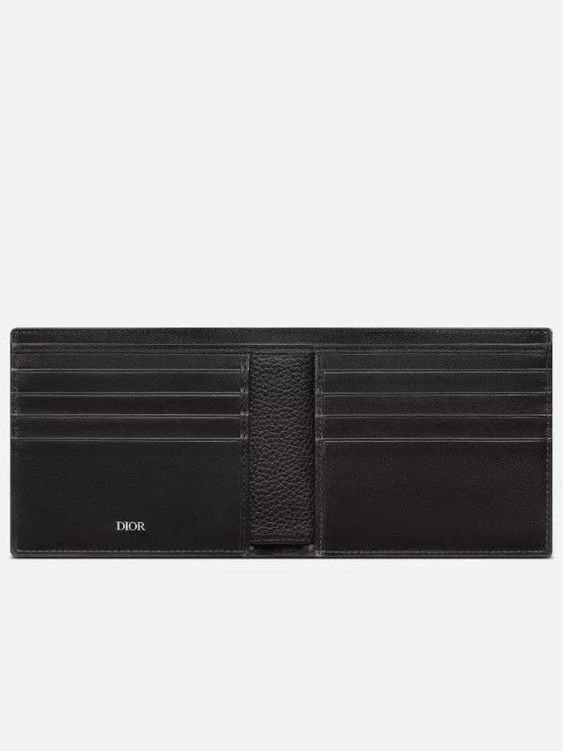 Grained Calfskin Half Wallet Black - DIOR - BALAAN 4