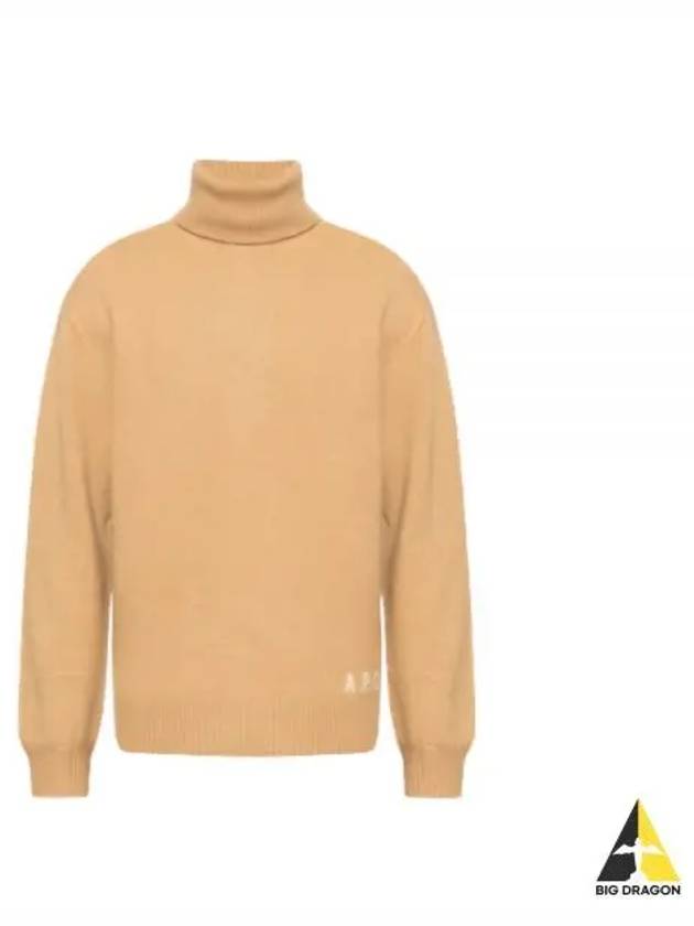 Walter Logo Merino Wool Turtleneck Brown - A.P.C. - BALAAN 2