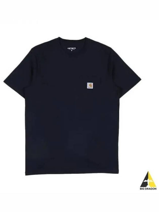 WIP Whip Chest Pocket Short Sleeve Navy I0304341C - CARHARTT - BALAAN 1