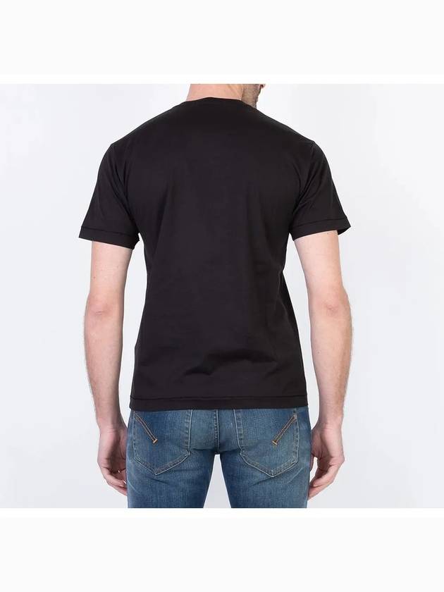 Logo Patch Short Sleeves T-Shirt Black - STONE ISLAND - BALAAN 6