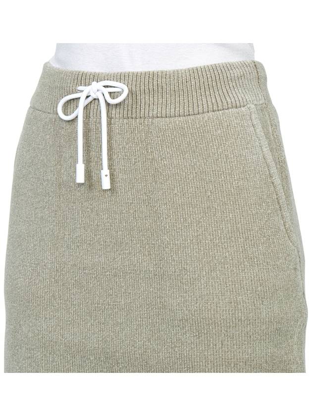 Contrast Hem Chenille Mini A-Line Skirt Beige - JW ANDERSON - BALAAN 10