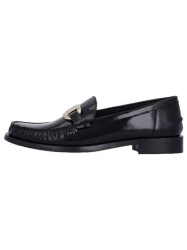 Ferragamo Patent Gancini Ornament Loafer Black Shoes - SALVATORE FERRAGAMO - BALAAN 1