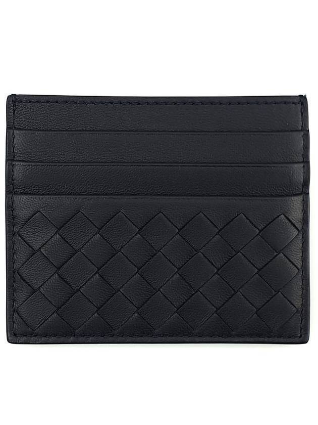 Intrecciato Weaving Card Wallet Navy - BOTTEGA VENETA - BALAAN 1