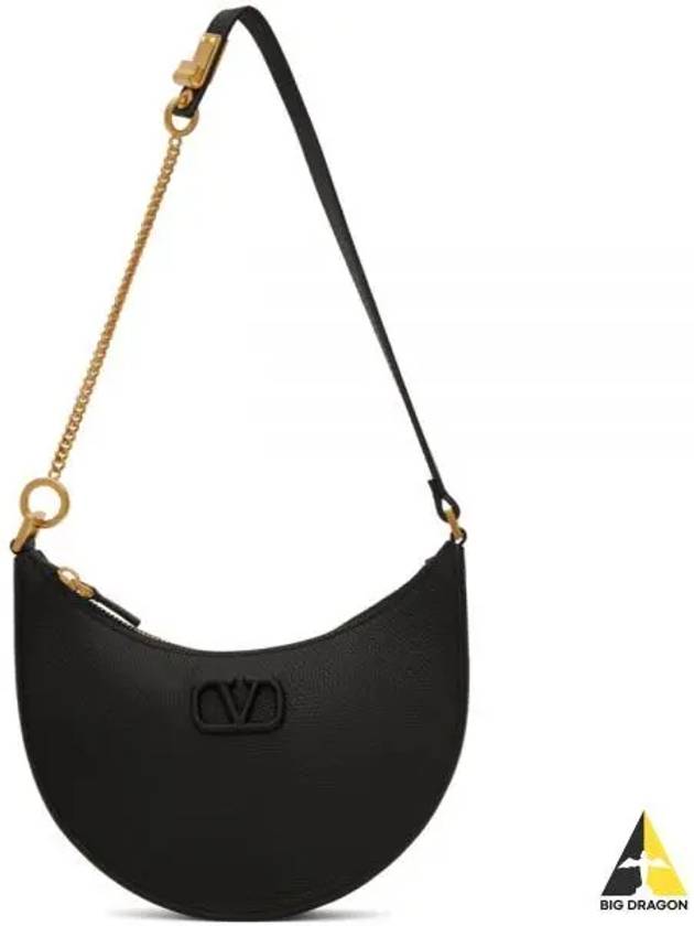 V Logo Classic Leather Chain Shoulder Bag Black - VALENTINO - BALAAN 2