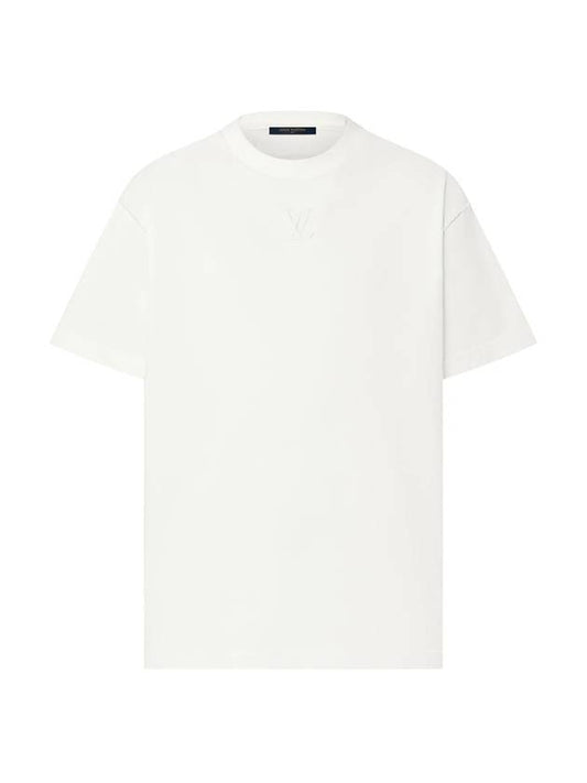 Embossed LV Short Sleeve T-Shirt White - LOUIS VUITTON - BALAAN 1