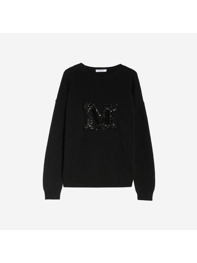 Palato Wool Knit Top Black - MAX MARA - BALAAN 1