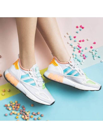 Original ZX 2K Boost low top sneakers white pastel - ADIDAS - BALAAN 2