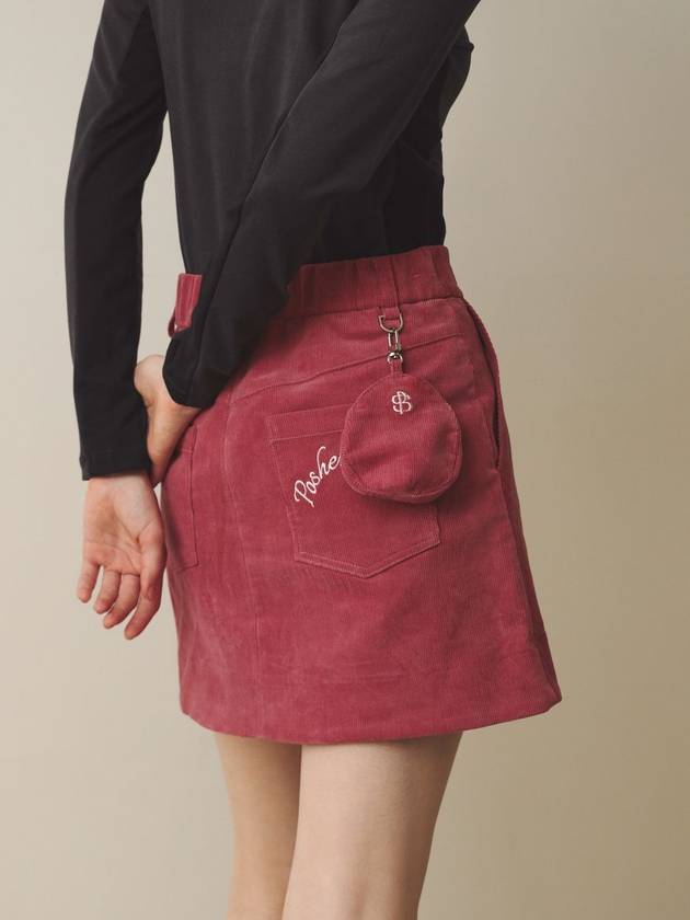 PS Club Corduroy Brushed Underpants Skirt Pink - POSHERD - BALAAN 1