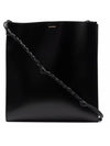 Tangle Large Leather Shoulder Bag Black - JIL SANDER - BALAAN 1