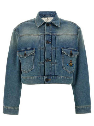 Marlene Washed Denim Jacket Blue - VIVIENNE WESTWOOD - BALAAN 1