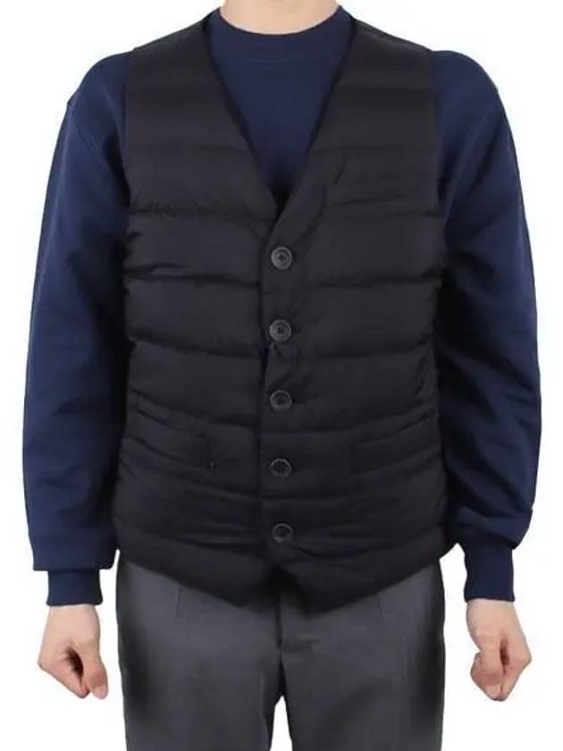 V-Neck Down Vest Black - HERNO - BALAAN 2