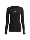 Tekla Crew Neck Slim Fit Long Sleeve T-Shirt Black - J.LINDEBERG - BALAAN 2