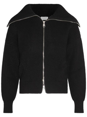 23 fw Black Wool Cashmere Blend Cardigan 760751Q1RTN1000 B0480476489 - ALEXANDER MCQUEEN - BALAAN 1