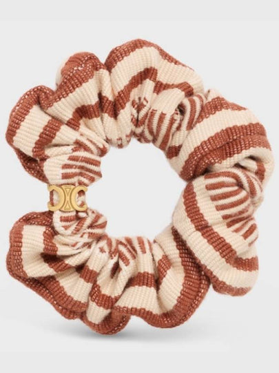 Striped Scrunchy Beige Sienna - CELINE - BALAAN 2