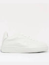 Debossed Logo Leather Low Top Sneakers White - BURBERRY - BALAAN 2