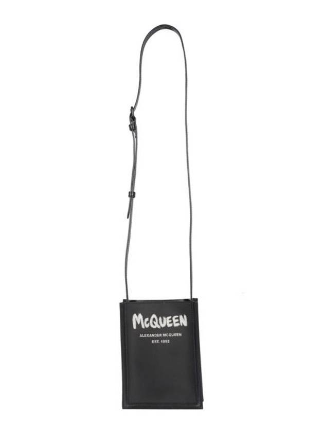 Graffiti Edge Small Cross Bag Black - ALEXANDER MCQUEEN - BALAAN 4