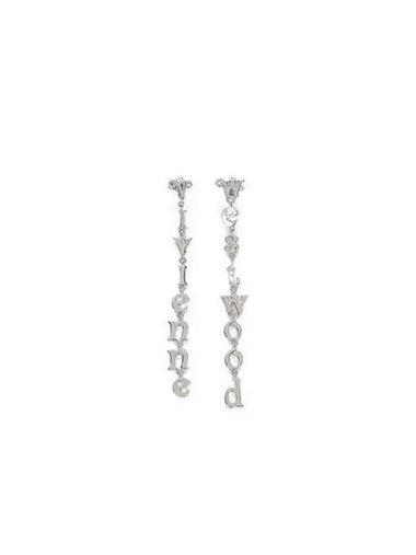 Women s Lettering Logo Drop Earrings Silver 6202015902 P019FJ - VIVIENNE WESTWOOD - BALAAN 1