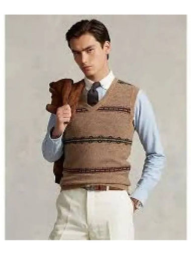 Fair Isle Wool Sweater Vest Beige 1236906 - POLO RALPH LAUREN - BALAAN 1