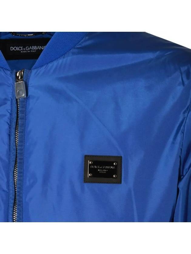 Medal Plaque Bomber Jacket Blue - DOLCE&GABBANA - BALAAN 4