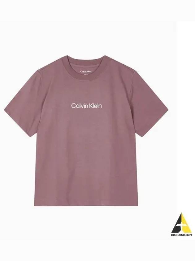 JEANS Women s Capri Rose Relaxed Standard Logo Crew Neck Short Sleeve T Shirt 40WH113 LKO - CALVIN KLEIN - BALAAN 1