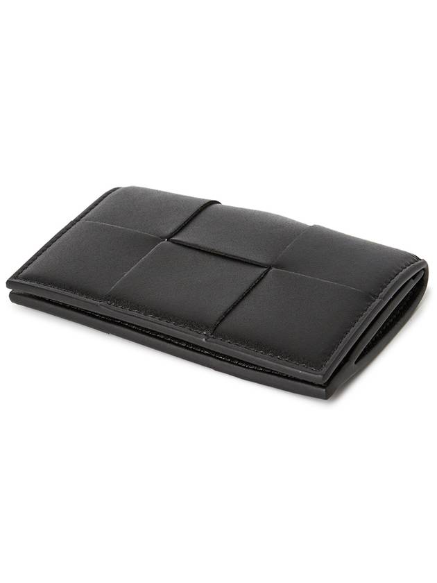 Cassette Business Card Wallet Black - BOTTEGA VENETA - BALAAN 4