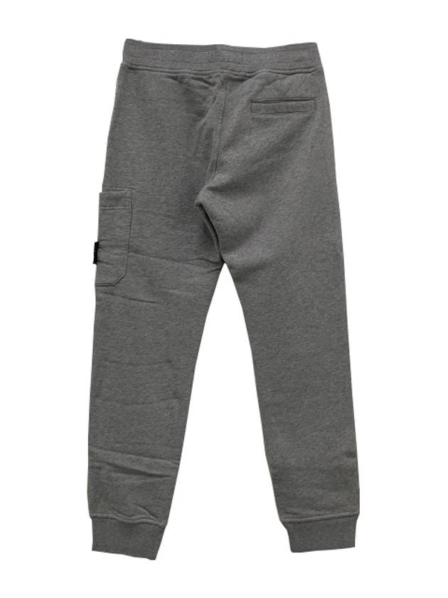 Kids Logo Patch Cotton Training Pants Grey - STONE ISLAND - BALAAN 4