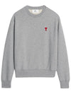 Small Heart Logo Sweatshirt Grey - AMI - BALAAN 2