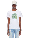 Broccoli Logo Typo Short Sleeve T-Shirt White - MOOSE KNUCKLES - BALAAN 5