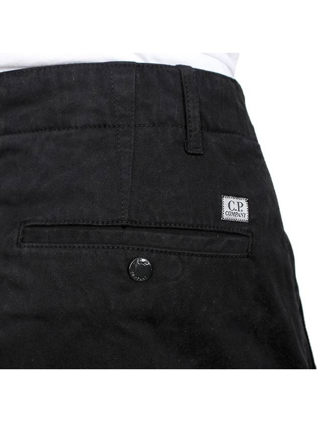 Stretch Satin Cargo Straight Pants Black - CP COMPANY - BALAAN 10