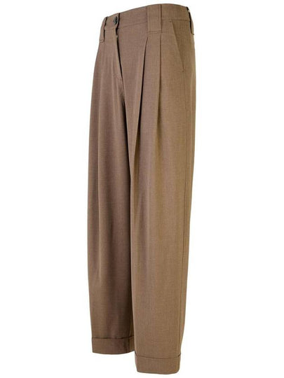 Ganni Shiitake Viscose Blend Pants - GANNI - BALAAN 2