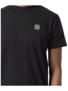 Men's Logo Short Sleeve T-Shirt Black - STONE ISLAND - BALAAN 5