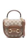 Horsebit 1955 Mini Top Handle Cross Bag Beige Brown - GUCCI - BALAAN 2