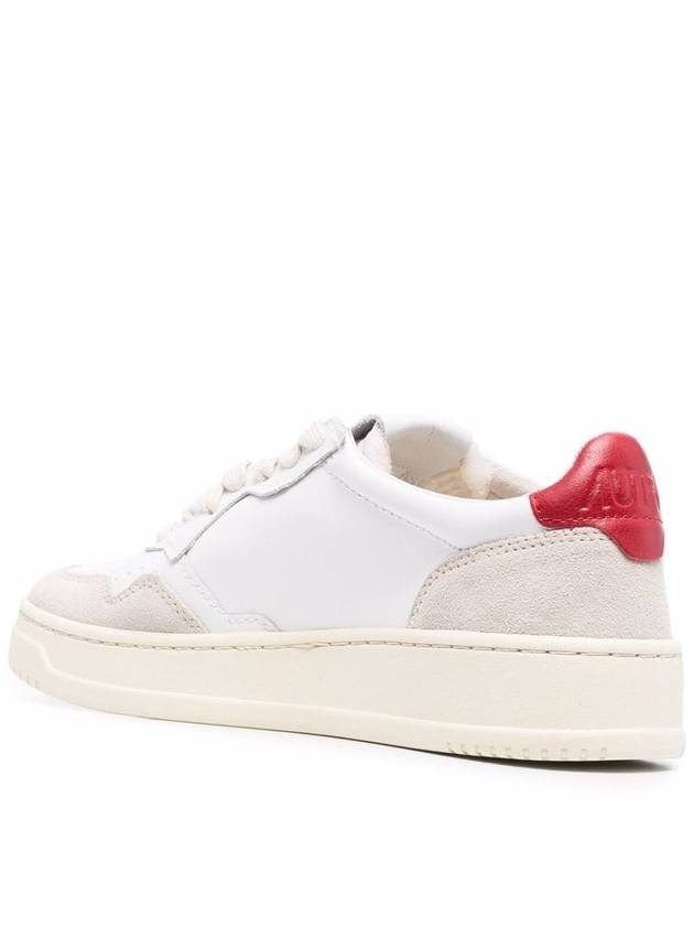 Medalist Leather Low-Top Sneakers Red White - AUTRY - BALAAN 3